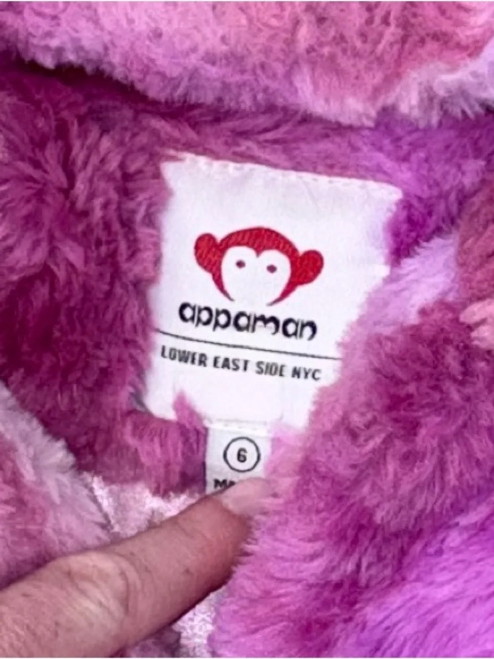 Appaman Girls Pink & Purple Faux Fur Hooded Coat